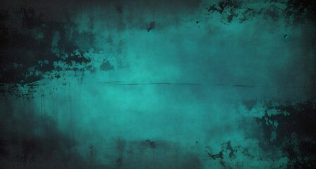 Obraz premium Seamless Glowing green black blue grainy background dark noise texture banner poster backdrop design copy space. Dark matte background with space for design. Toned fabric surface. Template. Empty 