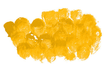 Yellow brush strokes on a transparent background.