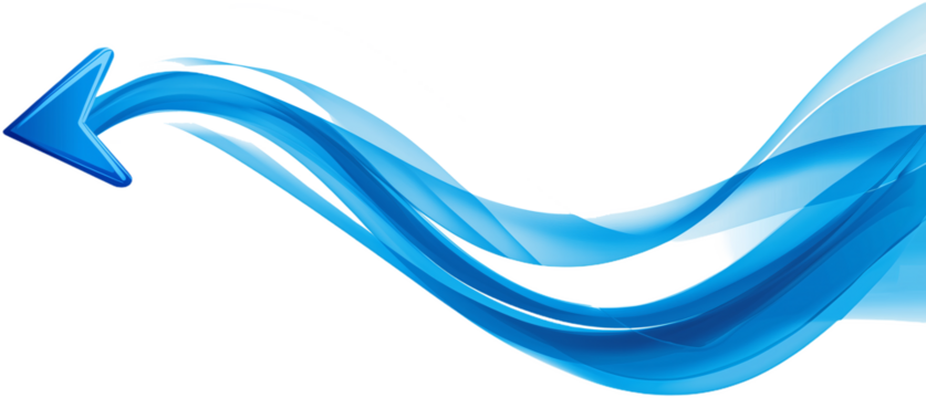 Dynamic blue arrow design indicating movement and direction. - Powered by Adobe