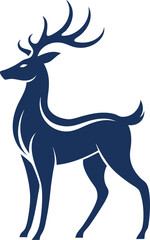 a deer with large horns standing on its hind legs