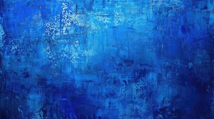 blue painting background or texture with grunge and scratched effect