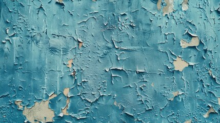 Obraz premium Detail of old weathered blue wall