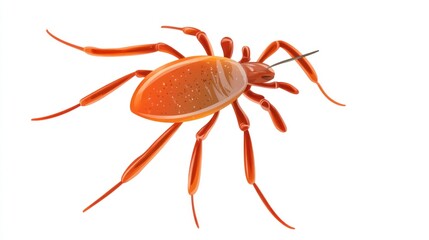 Detailed Illustration of a Brown Tick
