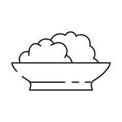 ricotta cheese line icon vector. ricotta cheese sign. isolated contour symbol black illustration