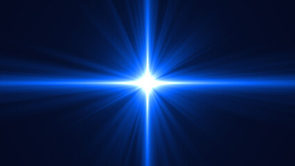 Abstract background with blue light and rays creating a portal effect
