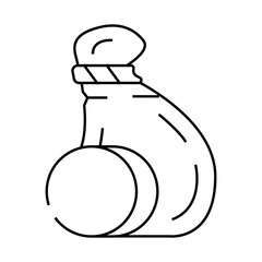 provolone cheese line icon vector. provolone cheese sign. isolated contour symbol black illustration