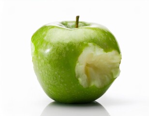 Green Apple with a Bite Taken