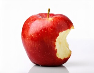 Red Apple with Bite Taken