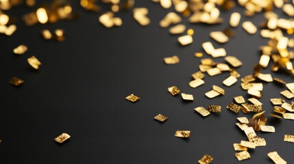 black and gold themed New Year's Eve invitation card, elegant fonts, isolated on a white background 