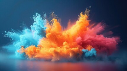 Fantasy Brain Explosion: Colorful Liquid Design for Splashy Inspiration and Creative Brainstorming