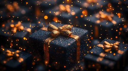 Dark and dramatic Black Friday promotion with shadowy backgrounds, illuminated highlights, and striking text, emphasizing luxury and exclusivity.