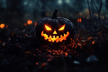 Celebrating in Style with a Frightening Jack-o'-Lantern"