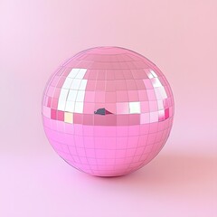 pink disco ball isolated