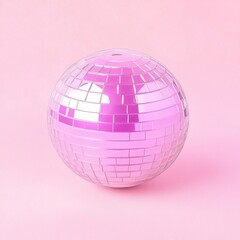 pink disco ball isolated