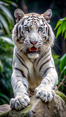 Obraz premium white bengal tiger in the zoo