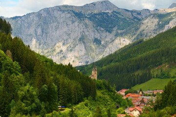 Eisenerz mit Blick auf den Hochblaser - Südwand