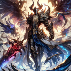 robot, warrior, woman, knight, soldier, fantasy, war, statue, cyborg, sword, 3d, illustration, future, armor, futuristic, armour, art, vector, medieval, metal, science, cartoon, helmet, technology, al