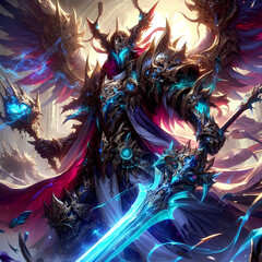 robot, warrior, woman, knight, soldier, fantasy, war, statue, cyborg, sword, 3d, illustration, future, armor, futuristic, armour, art, vector, medieval, metal, science, cartoon, helmet, technology, al