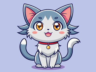 Cat Cute anime style