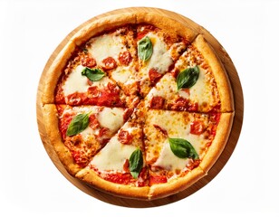 Whole Pizza with Tomato and Basil