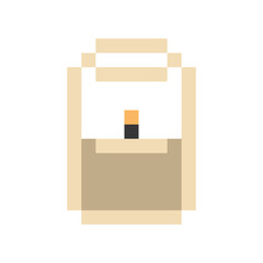 warm candles in a glass pixel art for your needs