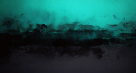 Modern dark green wall background. teal grungy backdrop. foresty green dark stucco wall, texture, seamless pattern. closeup of green textured wall. vintage worn distressed texture, smeared old paper.	