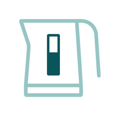 Electric kettle vector icon. Kitchen appliance