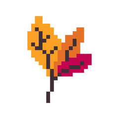 autumn leaf pixel art for your needs