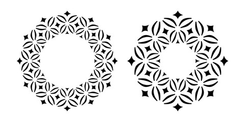 Fototapeta premium Set of Decorative Radial Geometric Patterns.