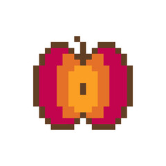 autumn apple pixel art for your needs