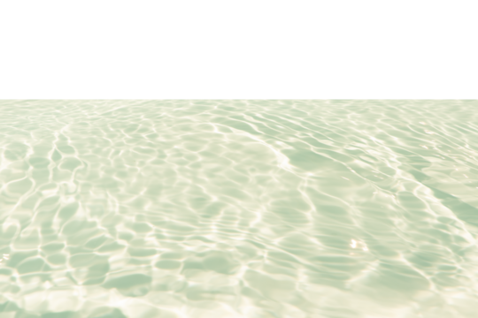 Blue water with ripples on the surface. Defocus blurred transparent blue colored clear calm water surface texture with splashes and bubbles. Water waves with shining pattern texture background.