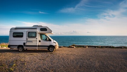 Traveling across the country in a camper van.