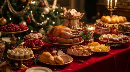 クリスマスパーティーのご馳走