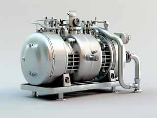 3D render of a small industrial compressor