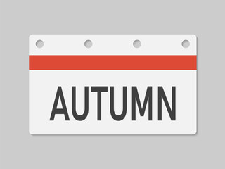 Template icon page calendar - Autumn