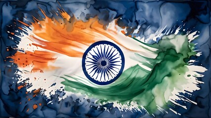 indian flag waving in the golden sunset, symbol of independence, national pride, patriotism, vibrant colors, freedom, ashoka chakra, india, tricolor, cultural heritage, national identity