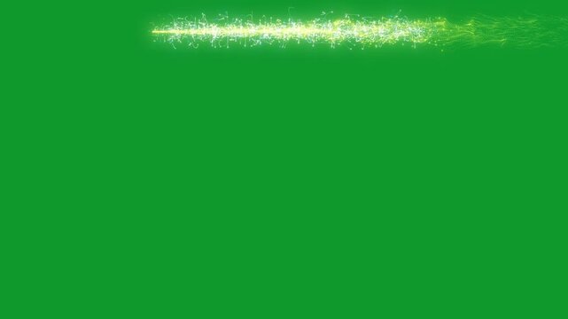 Magic Glitter Particle On green Screen Background. Magical Glowing Particle Trail Animation. Fairy Tail Particle Magical Movement. Sparkle Glitter Glowing Magic Particle Moving green screen background
