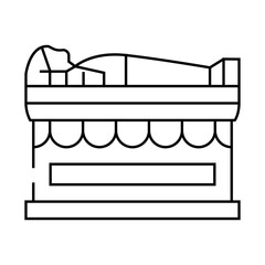 sarcophagus pharaoh line icon vector. sarcophagus pharaoh sign. isolated contour symbol black illustration