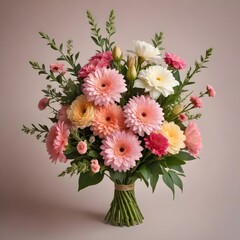 A simple bouquet of mixed flowers