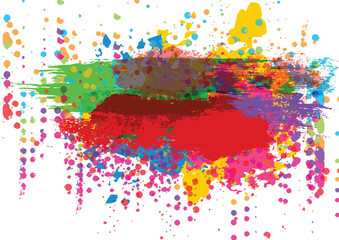 Abstract vector splatter paint multi color background design. paint design background concept. illustration vector design.