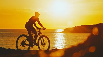 Fototapeta premium people riding bicycle 