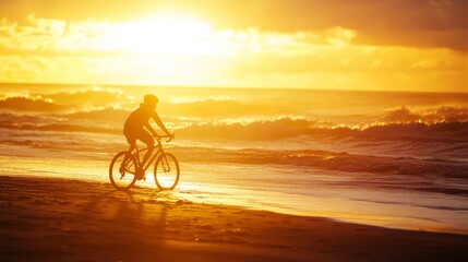 Fototapeta premium people riding bicycle 