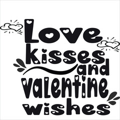 Obraz premium Love kisses and valentine wishes