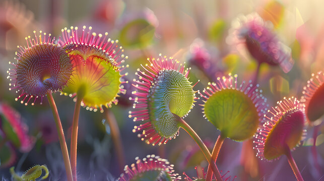 amazing carnivorous plant sundew drosera Capensis