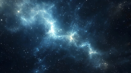 Obraz premium - An illustration of an abstract space background featuring a starfield and nebula effects, evoking the vastness and mystery of outer space