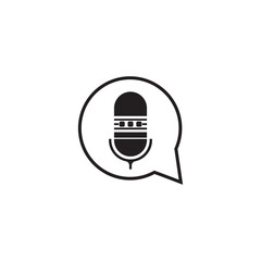 Podcast Vector icon design illustration Template