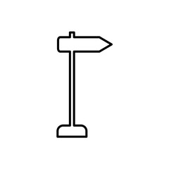 Signpost outline icon vector illustration