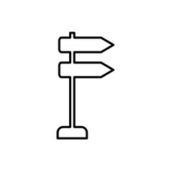 Signpost outline icon vector illustration