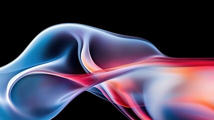 Fototapeta premium Flowing smoke swirls blend vibrant colors, creating an enchanting visual effect in the air