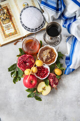 Rosh hashanah (jewish New Year holiday), Concept of traditional or religion symbols 
